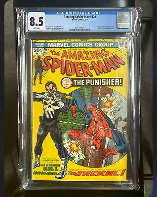 Buy Amazing Spider-Man #129 First Appearance Of The Punisher CGC 8.5 White Pages • 2,000£