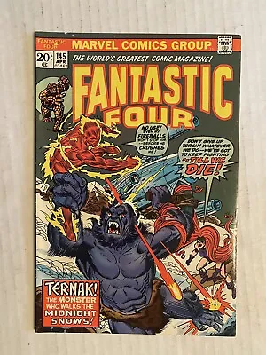 Buy Fantastic Four 145 Marvel 1974 First Appearance Of Ternak , Marvel Stamp Intact • 19.99£