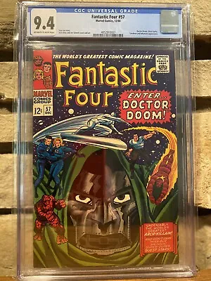 Buy FANTASTIC FOUR 57 CGC 9.4 OW/W 12/66 Dr Doom Steals Silver Surfer Power Cosmic😱 • 1,702.96£