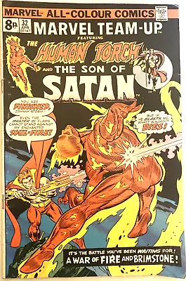 Buy Marvel Team-up # 32. Human Torch & Son Of Satan. Bronze Age 1975. Fn+ 6.5. • 5.99£
