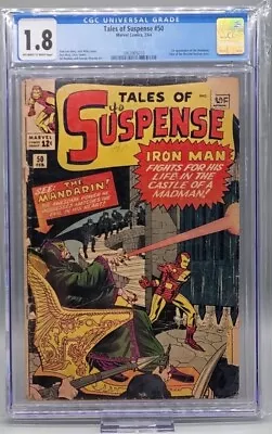 Buy Tales Of Suspense #50 CGC 1.8 1st Appearance Of The Mandarin!!! Iron Man • 103.94£