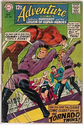 Buy Adventure Comics #373 DC Superboy 1968 First Appearance Of Tornado Twins • 8.10£