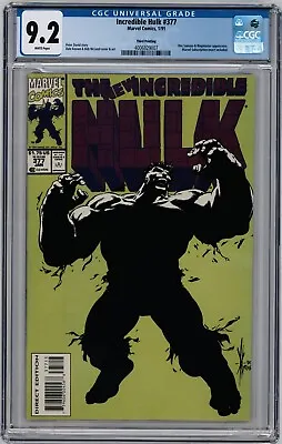 Buy Incredible Hulk #377 CGC 9.2 NM- W Pages 3rd Print • 459.72£