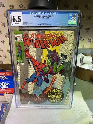 Buy Amazing Spider-Man #97 CGC 6.5.RARE WHITE PAGES...In The Grip Of The Goblin! • 200.14£