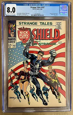 Buy Strange Tales #167 Cgc Graded 8.0 Iconic Flag Cover Marvel Comics 1968 • 119.89£
