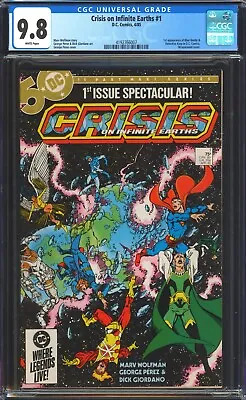 Buy Crisis On Infinite Earths #1 CGC 9.8 NM/MT 1st APP Blue Beetle! DC Comics 1985 • 117.75£