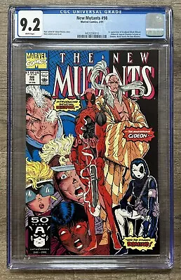 Buy New Mutants #98 CGC 9.2, 1st Deadpool Appearance, Marvel Comics, 1991 • 316.24£