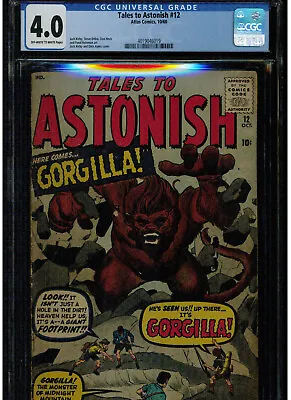 Buy Tales To Astonish #12 Cgc 4.0 Owtw Pages 1960 Jack Kirby Stan Lee Steve Ditko • 150.11£