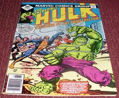 Buy The Incredible Hulk #212 Marvel Comics 1977 1st Appearance The Constrictor • 8£