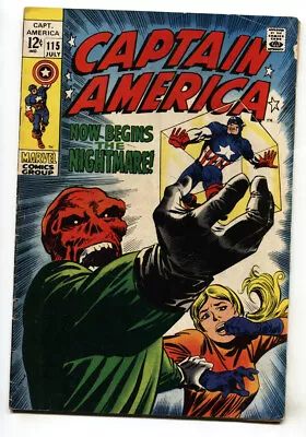 Buy CAPTAIN AMERICA #115-comic Book 1968-RED SKULL-MARVEL COMICS • 31.23£
