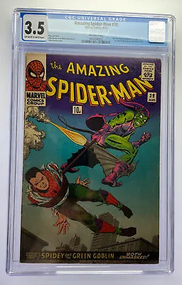 Buy Amazing Spider-Man #39 CGC 3.5 Marvel Comic Aug 1966 Norm Osborn As Green Goblin • 214.95£
