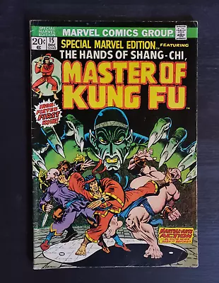 Buy Special Marvel Edition #15 (marvel 1973) 1st Shang-chi! Master Of Kung Fu! Vg+ • 177.40£