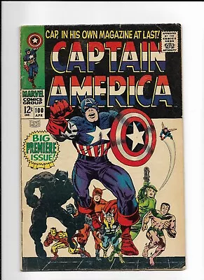 Buy Marvel CAPTAIN AMERICA  #100 (1968) Big Premiere Issue! • 183.08£