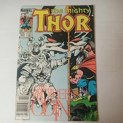 Buy Mighty Thor #349 (Marvel 1984) The Brothers Of Odin! Newsstand  • 3.95£