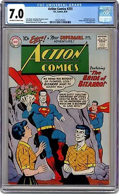 Buy Action Comics #255 CGC 7.0 1959 0332145003 1st App. Bizarro Lois Lane • 324.64£