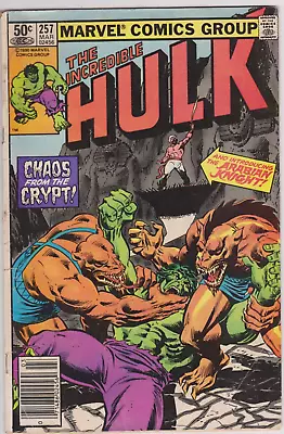 Buy Inccredible Hulk Issue #257 Comic. 1st Arbian Knight And War Wagon. Marvel 1981 • 2.36£