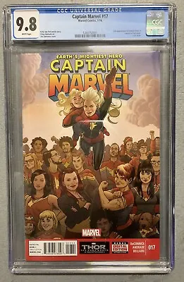 Buy Captain Marvel #17 2nd Appearance Of Kamala Khan Key CGC 9.8 1260753001 • 120£