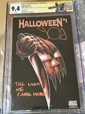 Buy Halloween #1 Chaos Comics Premium Glow In The Dark CGC SIGNED JOHN CARPENTER 9.4 • 1,027£