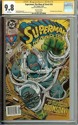 Buy Superman Man Of Steel #18 1st Doomday Appearance CGC 9.8 • 261.21£