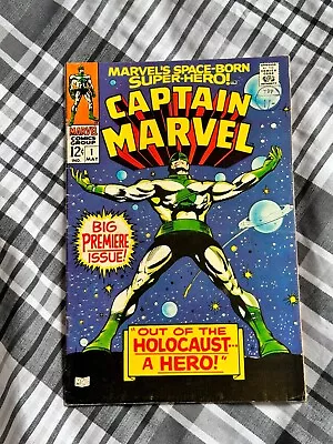 Buy Marvel's Space- Born Super -hero! Captain Marvel #1 May 1968 Stan Lee • 35£