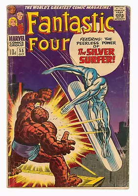 Buy Fantastic Four #55 VG 4.0 Thing Vs Silver Surfer • 35.95£