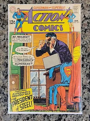 Buy ACTION COMICS #371, GD/VG (3.0), 1969, DC,  The President Of Steel , See 8 Pics! • 3.21£