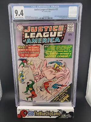 Buy JUSTICE LEAGUE OF AMERICA #37 CGC 9.4 1st SILVERAGE APPEARANCE OF MR. TERRIFIC • 513.89£