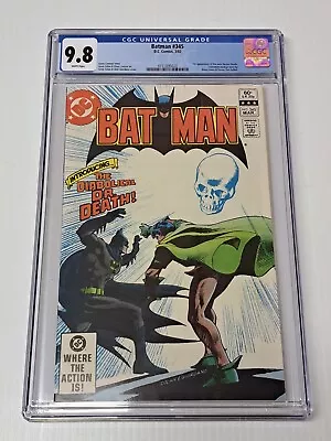 Buy Batman #345 Cgc 9.8 1st New Doctor Death Catwoman Dick Giordano White Pages • 158.11£