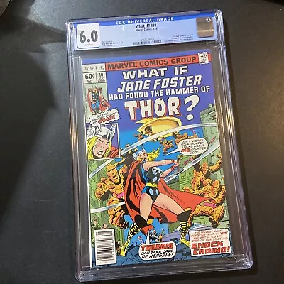 Buy What If? #10 Marvel CGC 6.0 1st App Jane Foster As Thor 1978 Newsstand • 47.96£
