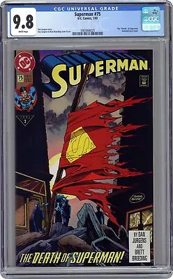 Buy Superman #75D Direct Variant 1st Printing CGC 9.8 1993 3985868025 • 139.92£