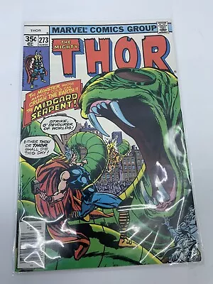 Buy The Mighty Thor #273 (Marvel Comics 1978) Midgard Serpent! Newsstand VF • 4.35£