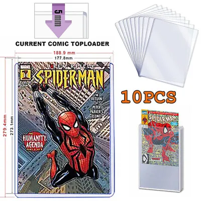 Buy 10PCS Comic Book Toploader Current Size Protection Case Comic Holder PVC Rigid  • 23.75£