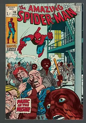 Buy Marvel Comics Amazing Spiderman 99 7.5 VFN- Avengers 1971 Panic In The Prison  • 89.99£