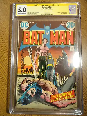 Buy Batman #244 Hot Key Signed By Neal Adams CGC 5.0 SS 1st Print Ra's Detective DC • 357.01£