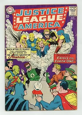 Buy Justice League Of America #21 VG 4.0 1963 1st SA App. Hourman, Dr. Fate • 104.56£