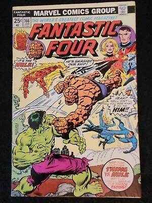 Buy Fantastic Four #166 Thing V Hulk   Jan 1976 Bronze Age Marvel Comics Group • 35.62£