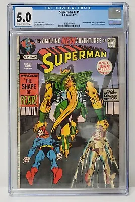 Buy Superman Issue# 241 DC Comics August 1971 CGC Graded 5.0 Comic Book • 40.50£