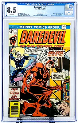 Buy Daredevil #131 CGC 8.5 White Page Key 1st Appearance Origin Bullseye JUST GRADED • 235.86£