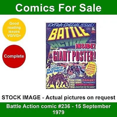 Buy Battle Action Comic #236 - 15 September 1979 - VG/VG+ - Giant Poster Pt 1 Of 4 • 2.99£