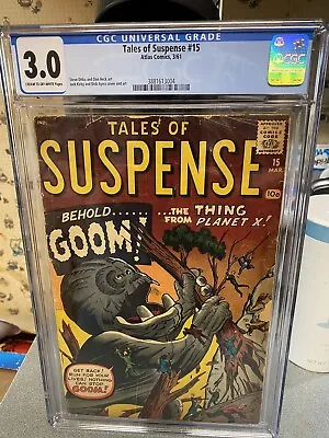 Buy Tales Of Suspense #15 Cgc 3.0 Behold..goom..the Thing From Planet X • 292.52£