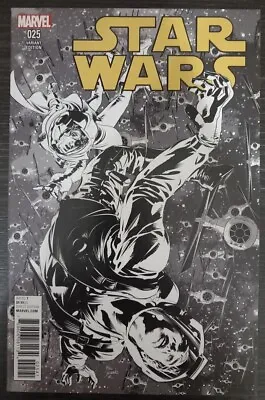 Buy Marvel Comics Star Wars #25 2017 Rare 1:100 Mike Deodata B&W Ratio Variant NM • 24.99£
