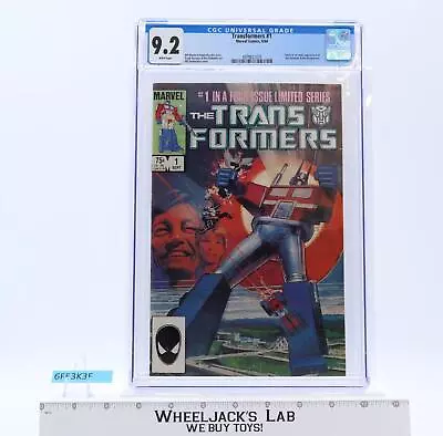 Buy Transformers CGC GRADED 9.2 Off-White Pages Marvel Comic #1 Sept. 9/84 • 188.27£
