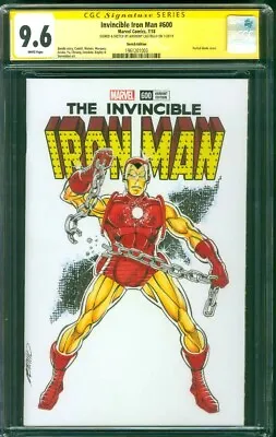Buy Invincible Iron Man 600 CGC SS 9.6 Original Art Issue 100 Homage Sketch 2018 • 200.78£
