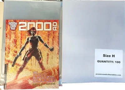 Buy 100 X NEWER SIZE 2000 AD COMIC BACKING BOARDS.  SIZE H (PACK OF 100) • 9.99£