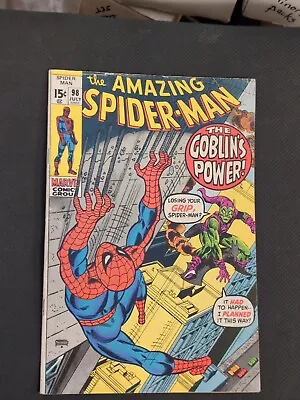 Buy Amazing Spider-Man #98 FN/VF 1971 Green Goblin Marvel Comics • 60.09£
