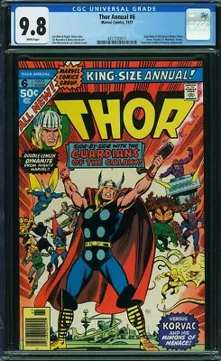 Buy Thor Annual #6 Cgc 9.8 Mint 1st Thor Meets Guardians Of The Galaxy 1977 Highest • 711.63£