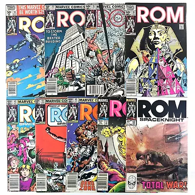 Buy ROM 10,23,35,39,40,43,45,51,52 Vintage Comic Book Lot Marvel Comics 1980-1984 FN • 35.49£