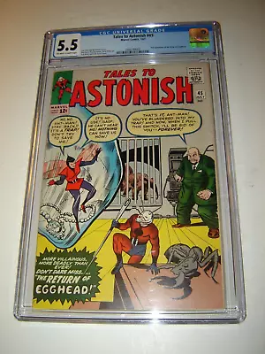 Buy Tales To Astonish #45 CGC 5.5 (OW-W) Silver Age Marvel Comic 2nd App Of The Wasp • 173.07£