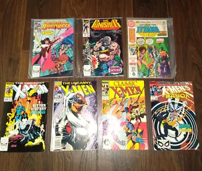 Buy 7-Vtg X-Men Comic Books-The Uncanny X-Men, Classic X-Men , Teen Titans, Punisher • 10.27£