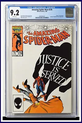 Buy Amazing Spider-Man #278 CGC Graded 9.2 Marvel July 1986 White Pages Comic Book. • 62.67£
